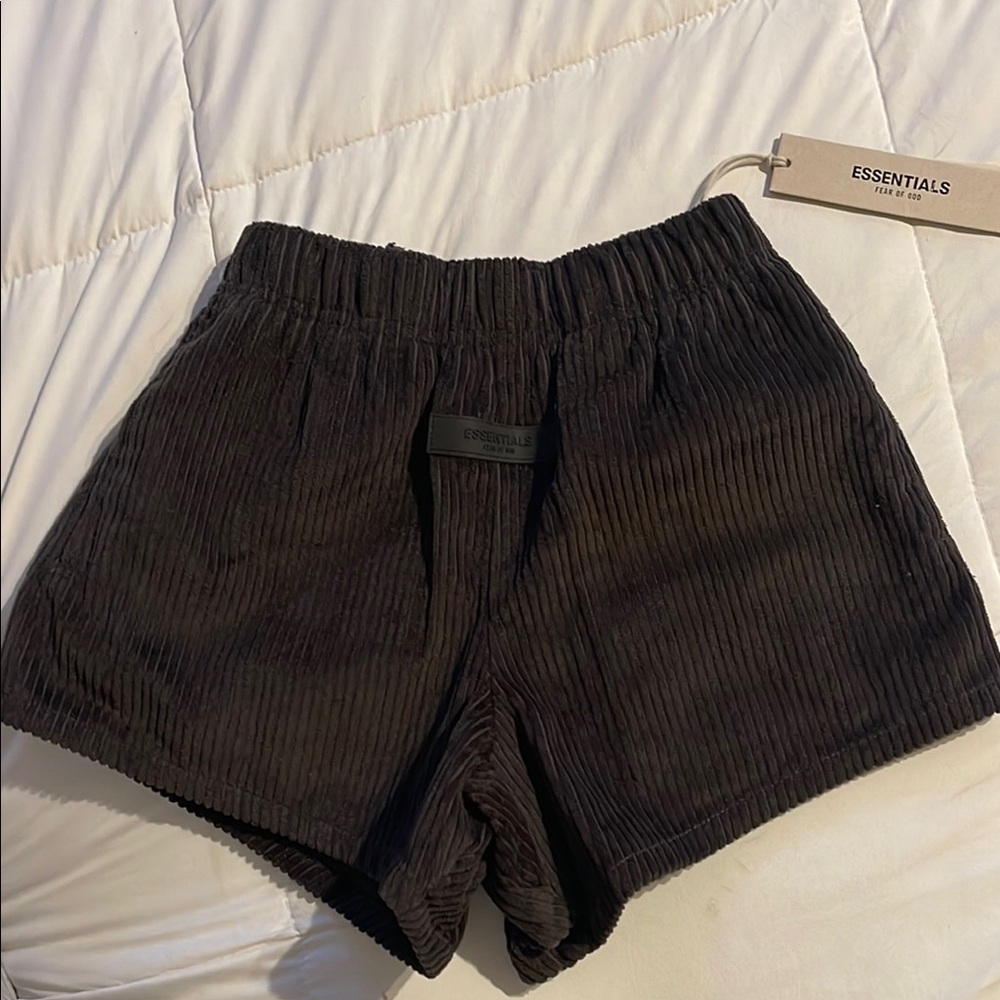 Essentials Black Casual Shorts with Elastic Waistband